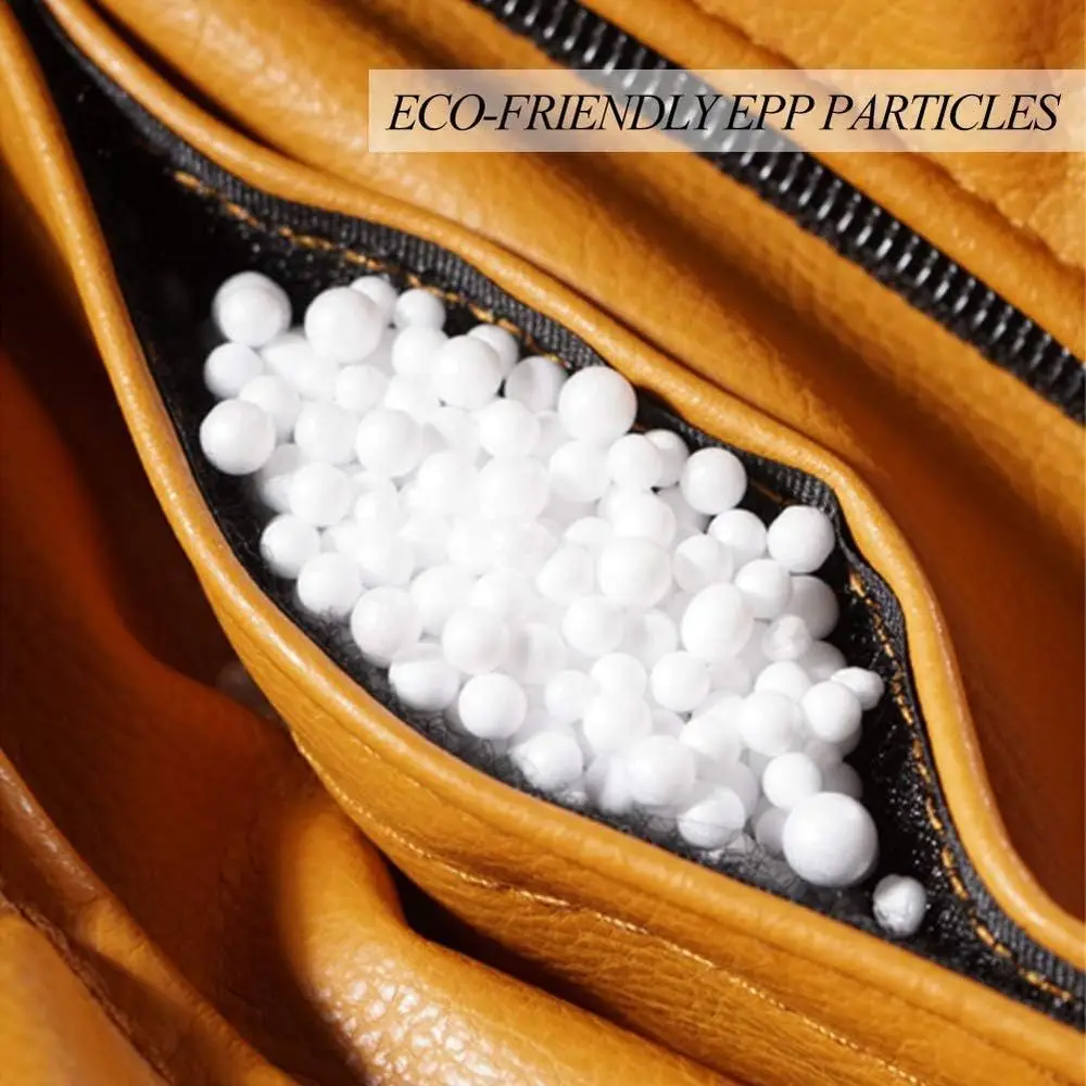 أريكة كبيرة داخلية وخارجية مع حشوة، مثالية للحديقة وغرفة المعيشة وغرفة النوم والأسود والبيج 65-62-60 سم #4