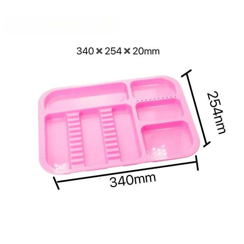 3PCS Dental Tray Divided for Instruments Autoclavable Flat Divided Trays Plastic Separate Setup Organizer Disinfection Holder