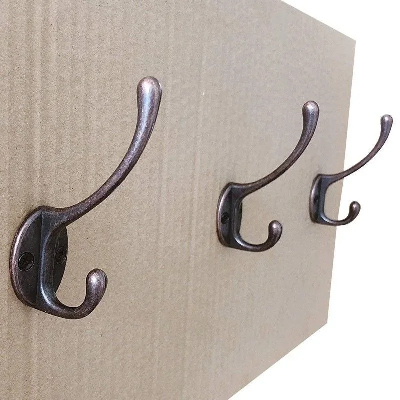 1pcs Hooks Bronze Retro Cast Iron Old Style Industrial Vintage Rustic Iron Coat Hooks Easy Install With Screw Holes Hot Sale