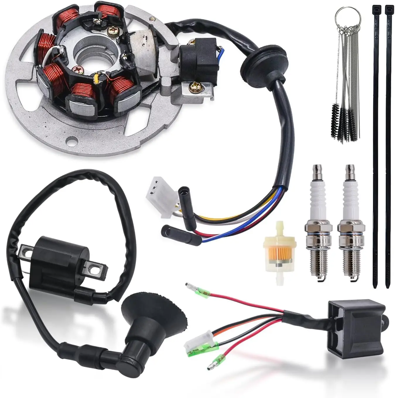 Magneto Stator Compatible with Polaris Scrambler 50 90 2001-2003 for Sportsman 90 2001-2006 for Predator 50 90 2003-2006 Fit for