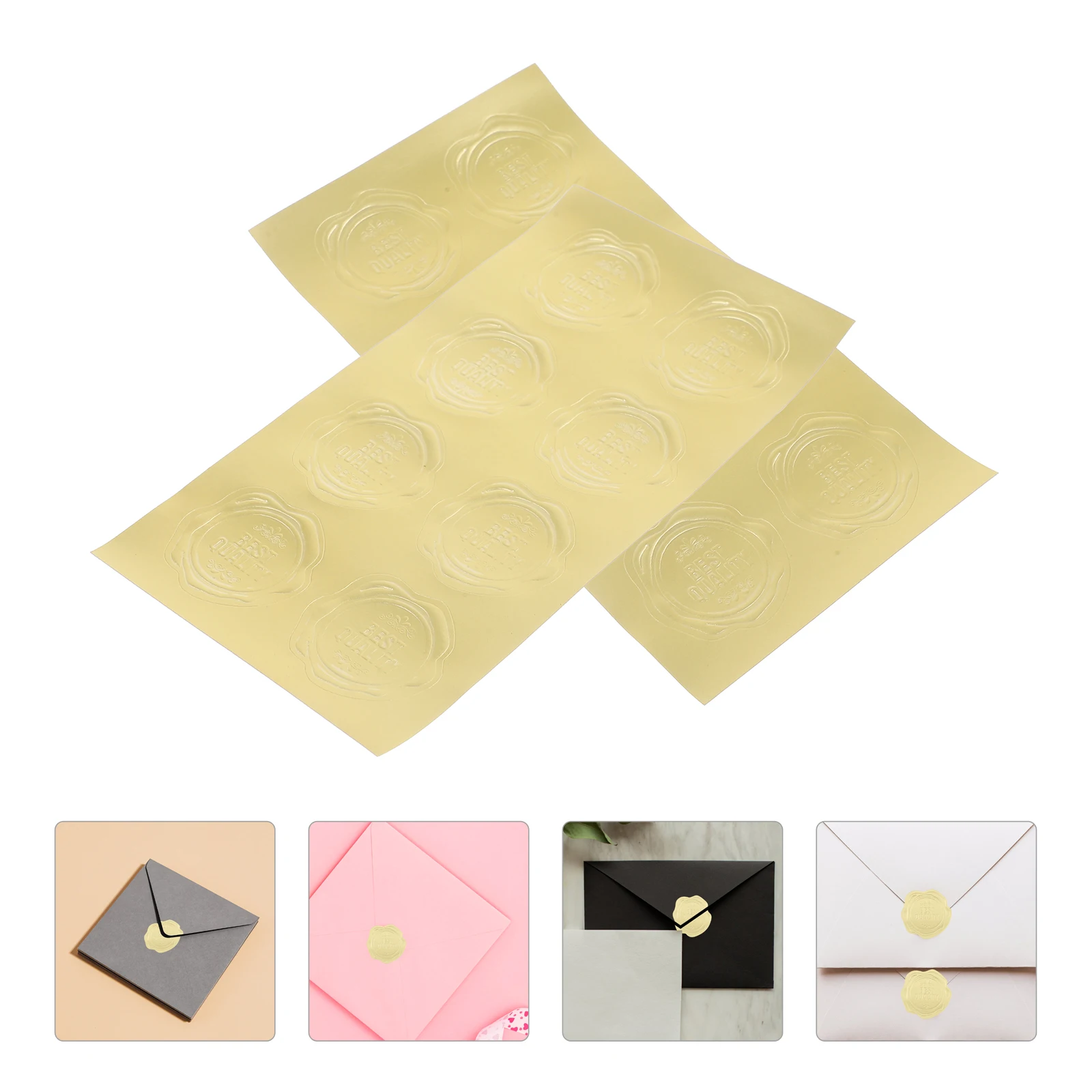 

20 Sheets Baking Sealing Self-Adhesive Envelope Seal Stickers For Wedding Graduation Gift Packaging Household Decorative Label