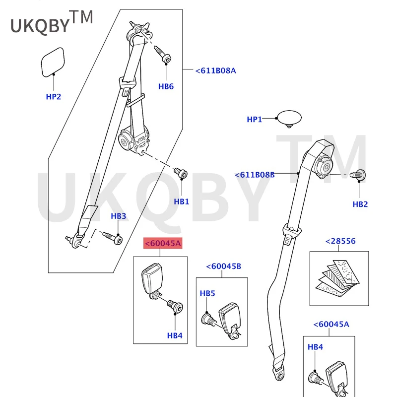 Suitable for Di sc ov er ed 3 4 Seat fixing bracket pull rope base buckle