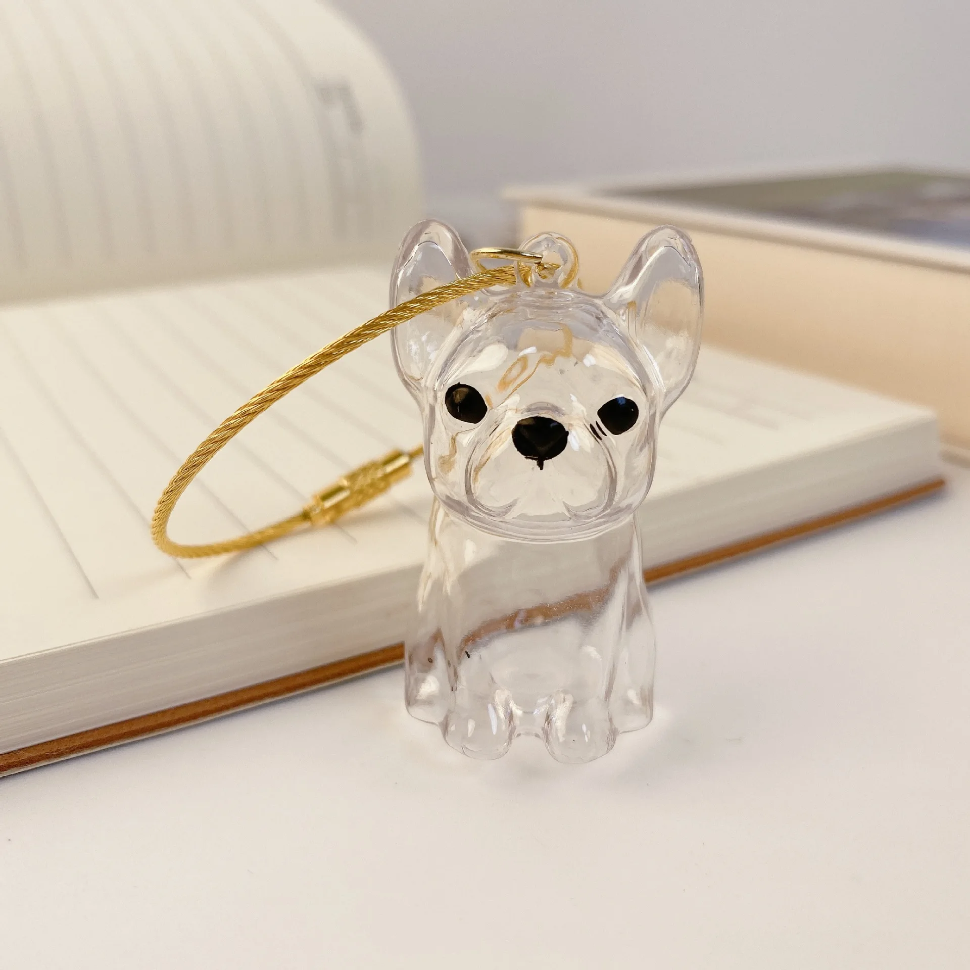 Прозрачная капсульная подвеска, прозрачный брелок из кроличьей шерсти, коробка для хранения кошачьей шерсти, игривый кулон из кроличьей шерсти для ремешка для телефона