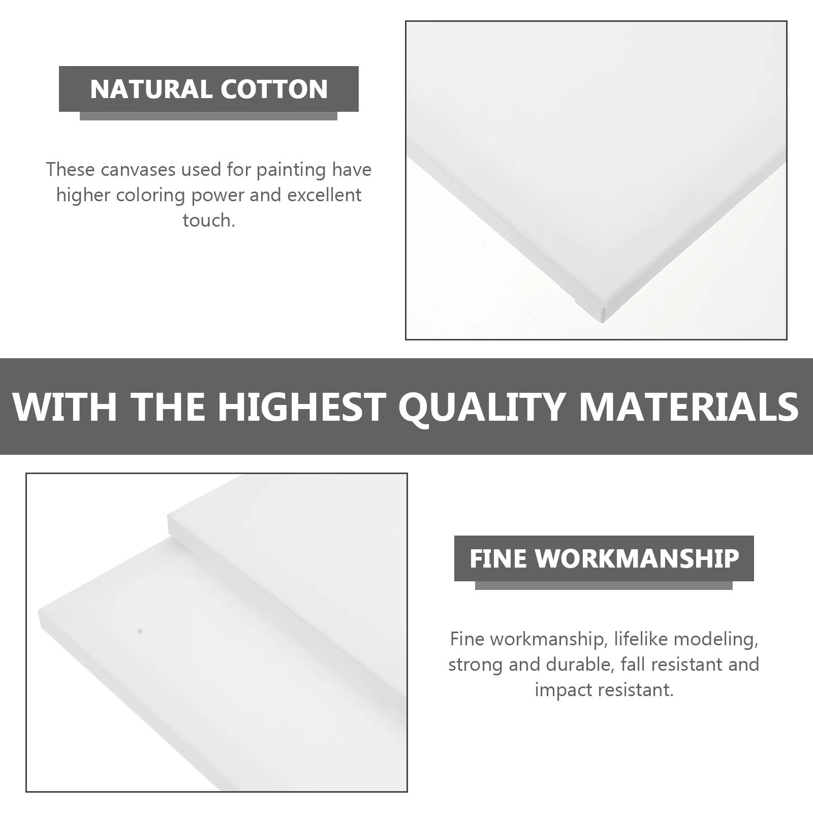 

2pcs Oil Painting Stretched Painting For Acrylic Watercolor Canvas Panels Durable Art Blank Canvas Frames Diy Drawing Boards