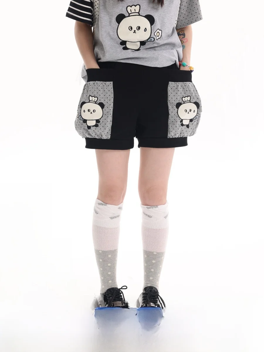 

Оригинальные суперкомфортные шорты с вышивкой в стиле пэчворк, удлиненные, повседневные, хлопковые, женские