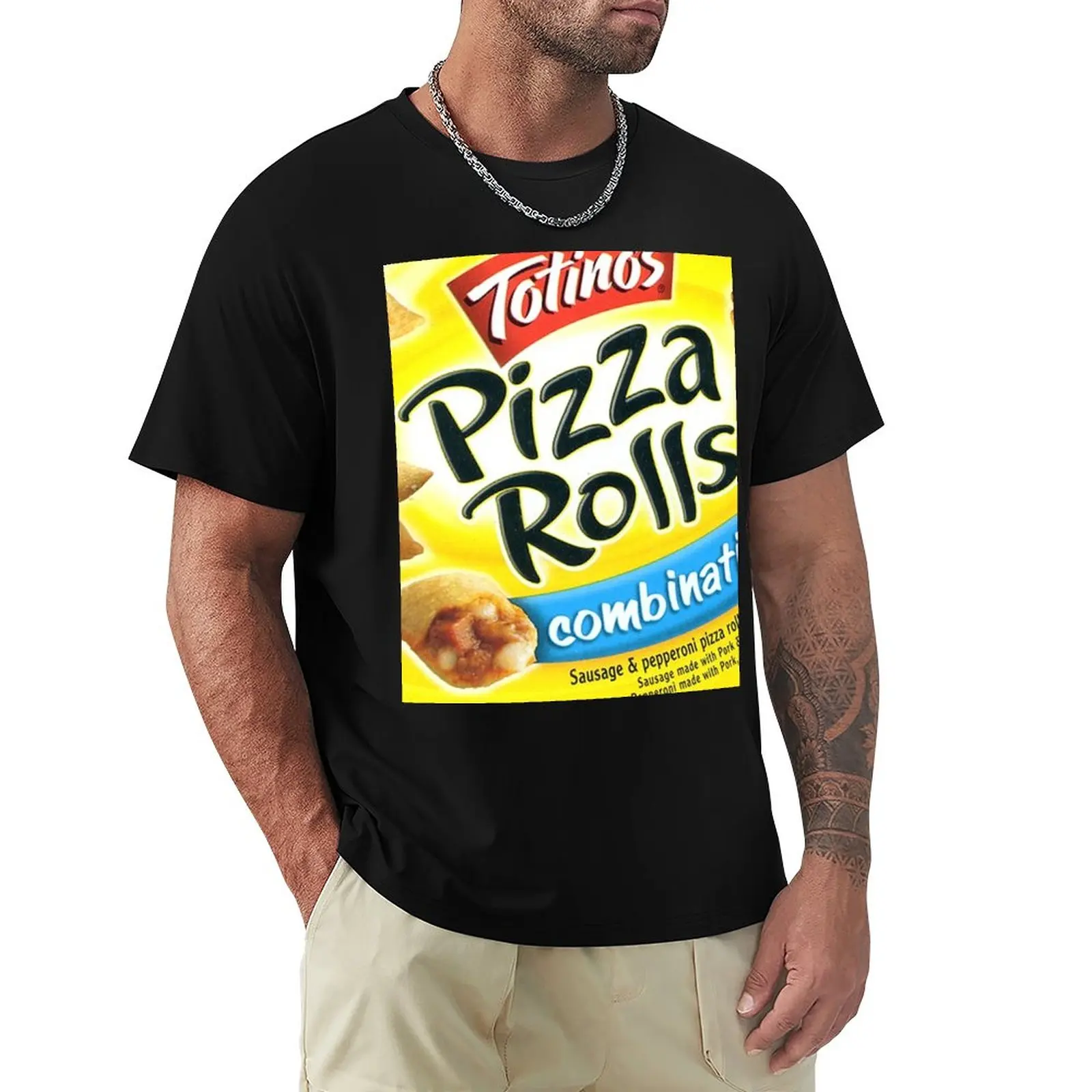 

Pizza Rolls Combination T-Shirt summer clothes plus size tops hippie clothes slim fit t shirts for men