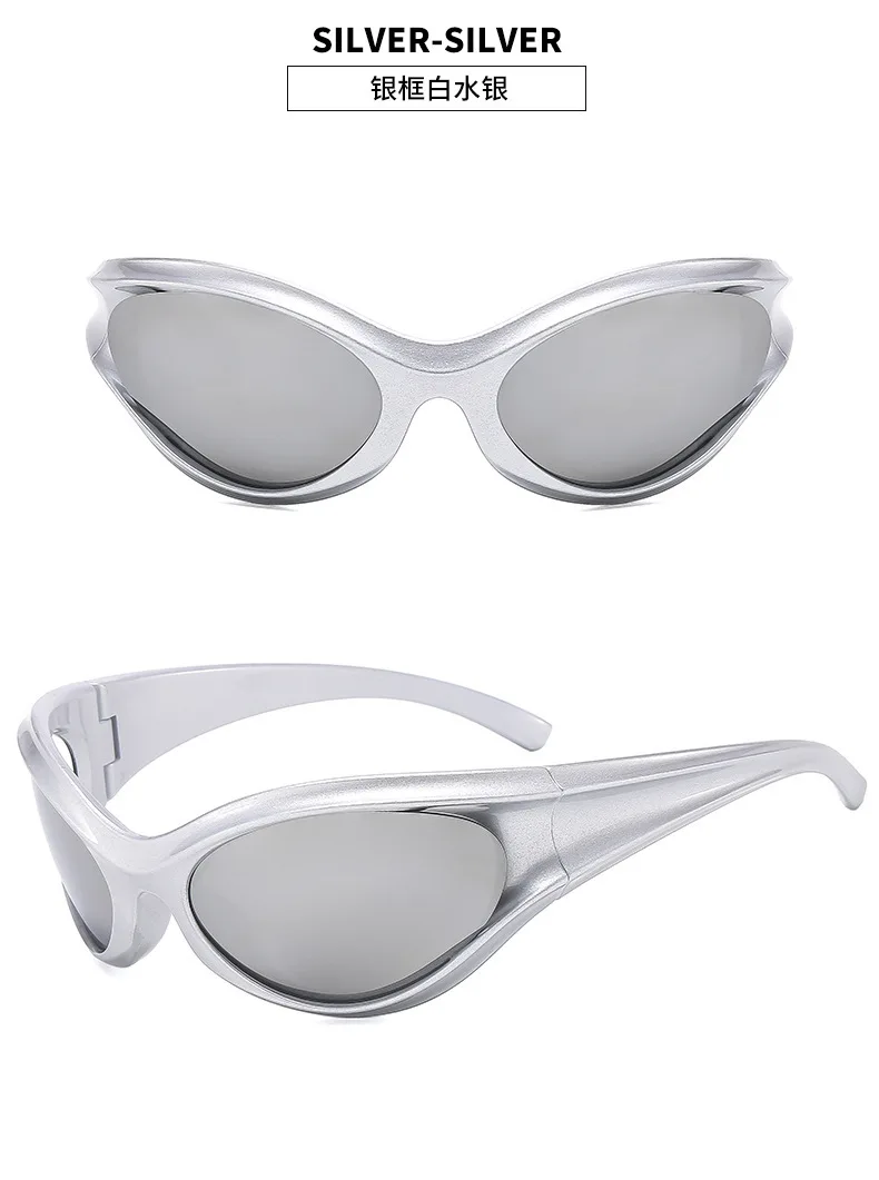 Mode Rechteck Sonnenbrille Frauen Männer 2024 Luxusmarke Design rechteckige Sonnenbrille für männliche Punk y2k Sonnenbrille gewellte Tempel – Detail 11