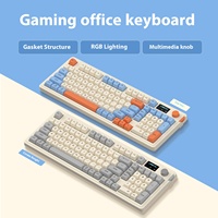 LANGTU L98 Wired RGB Three-mode Keyboard - Competitive Gaming, Office Use, Typing, Wireless, Film-like, Silent