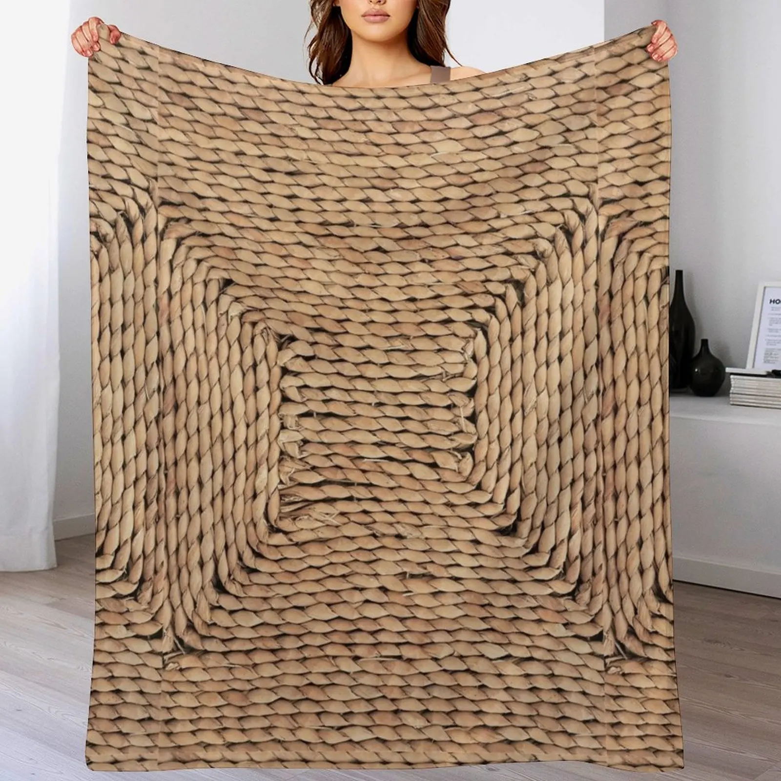 Mediterranean rattan Throw Blanket Luxury St Sofa Blankets