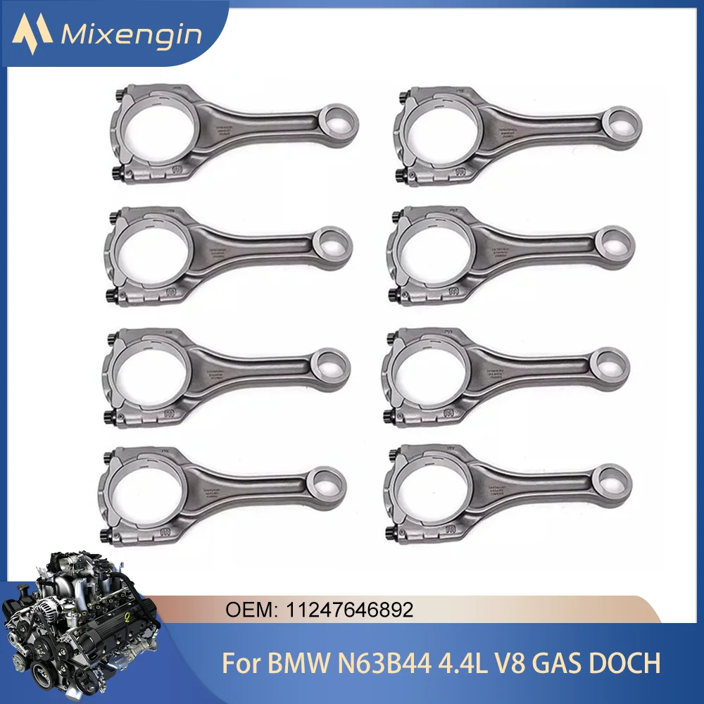Engine Parts 8pcs Connecting Rod Set For BMW 4.4L V8 GAS DOHC N63B44 S63B44 X5 X6 550i 650i 750i 750Li E70 E71 07-23 11247646892