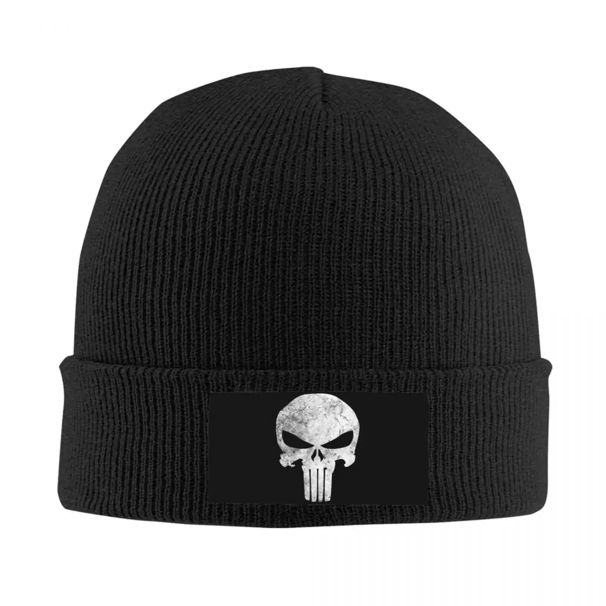 Custom Punisher Skull Grunge Skullies Beanies Caps Fashion Winter Warm Women Men Knit Hat Adult Unisex Bonnet Hats