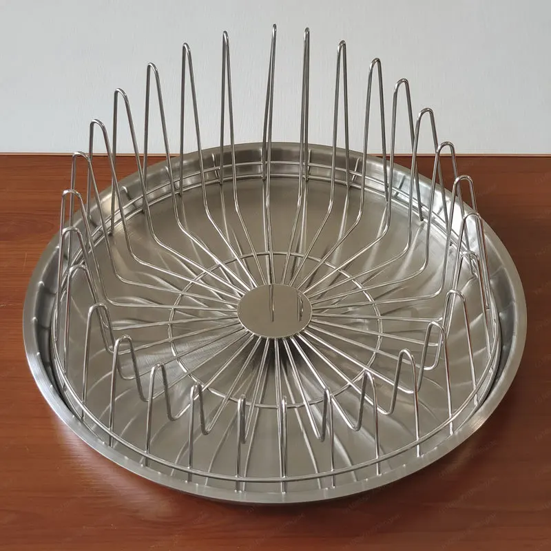 

Экспортная круглая сливная стойка из нержавеющей стали 304, высококачественная большая дисковая подставка для посуды, легкая роскошная стойка для хранения посуды