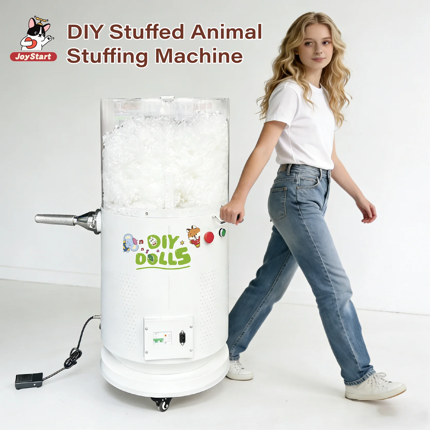 Commercial Motorized Teddy Bear Stuffing Machine For Plush Toys Kids Party Use 1-Year Warranty 48KG High Efficiency