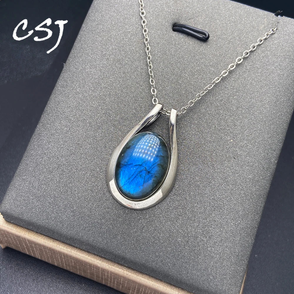 

Подвески из натурального лабрадорита, стерлинговое серебро 925 пробы, драгоценный камень 13*18 мм для женщин, вечерние, день рождения, модные ювелирные изделия, ожерелье, подарок