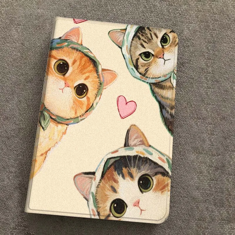 خمر القط الكرتون نمط لباد برو 10th 11th 5th 6th 7 8 9 2 gen 11 13 M4 M5 10.2 9.7 12.9 10.5 10.9 بوصة اللوحي