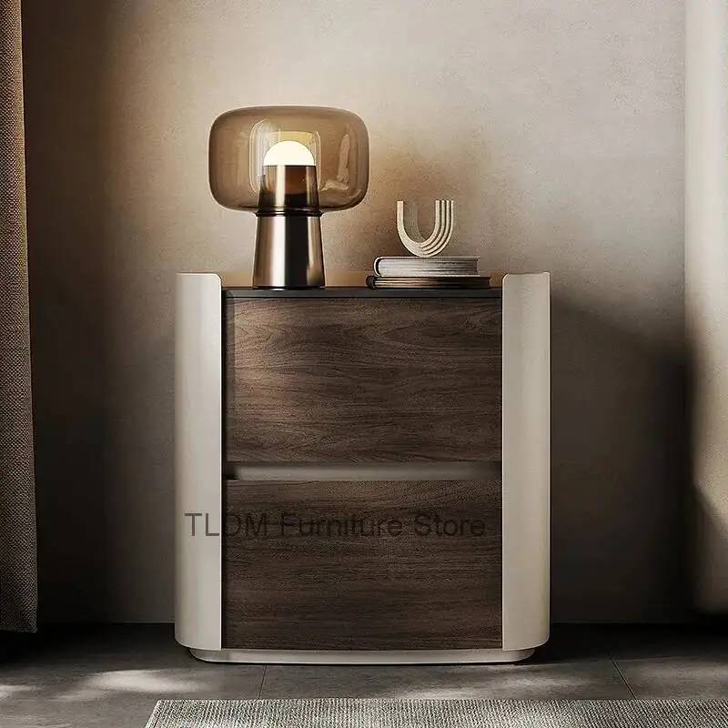 Bedroom Luxury Mesas Simple Trendy Night Noches Table Exquisite Modern Storage De Italian Dormitorio Style Nightstand Furniture