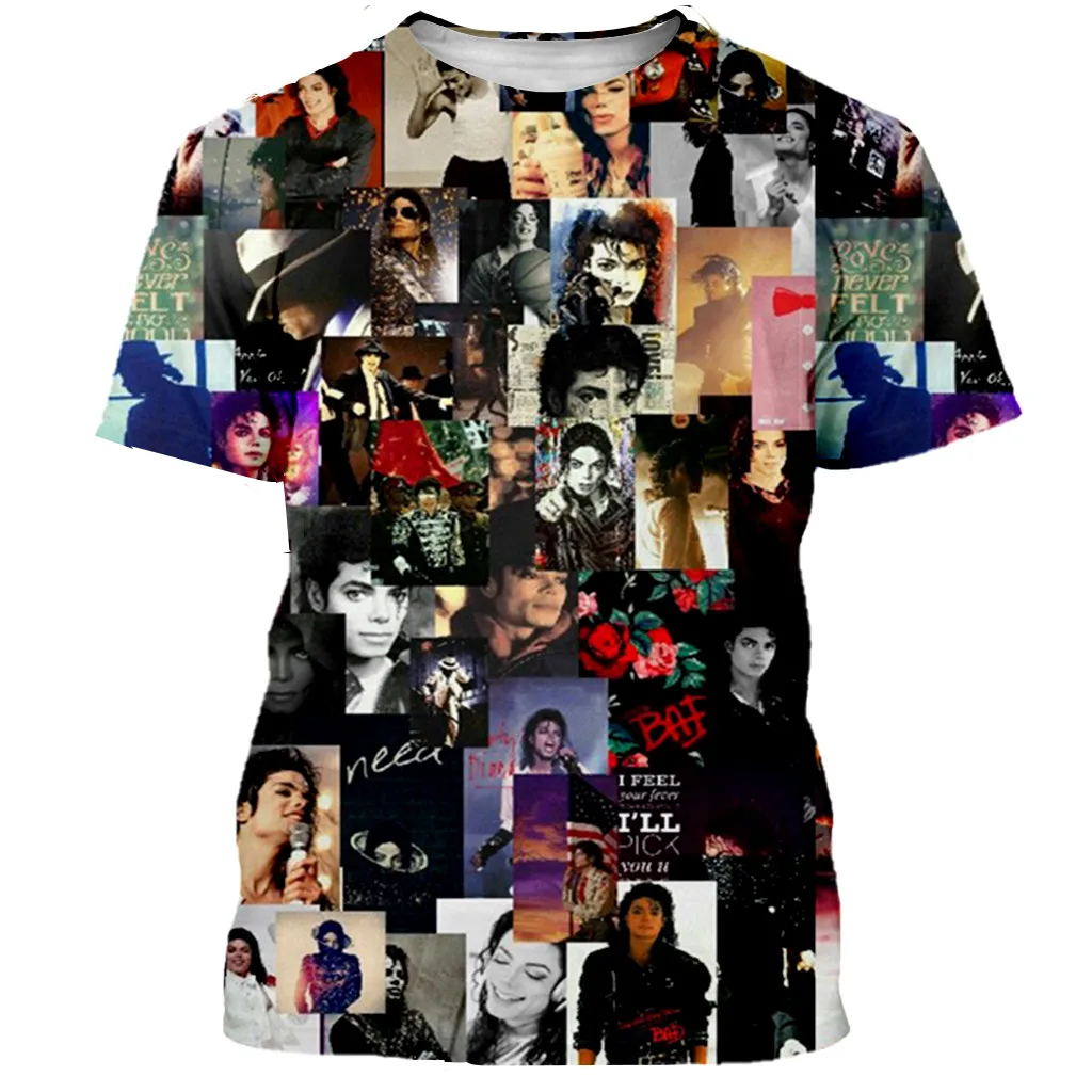 Michael Jackson T Shirt Man Women Fashion Casual 3D Printed T-shirts Harajuku Summer T-shirt Hip Hop Streetwear Tops Clothes