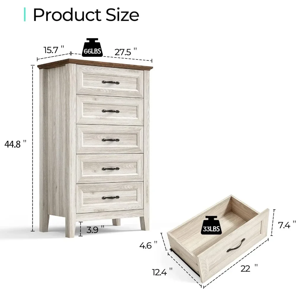 Vestidores de madera para dormitorio, vestidores altos para armario, superficie impermeable, estructura resistente, espaciador amplio, armario de almacenamiento para dormitorio