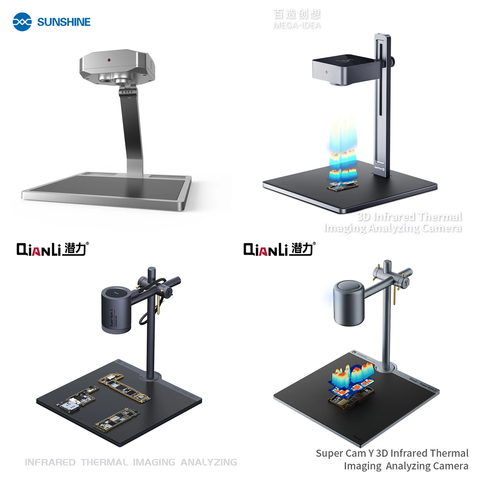 

SUNSHINIE TB-03 QIANLI Rapid Diagnosis Instrument Infrared Imaging Support All Models Brands Of Mobile Phones Motherboard Repair