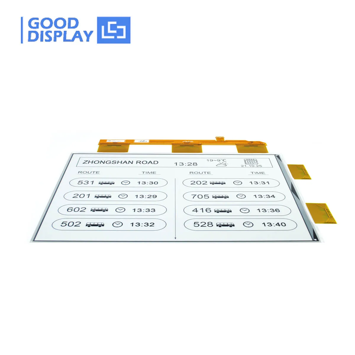 شاشة الحبر الإلكتروني A4 13.3 بوصة درجة حرارة واسعة A4 iTC شاشة ورقية، GDEP133UT3