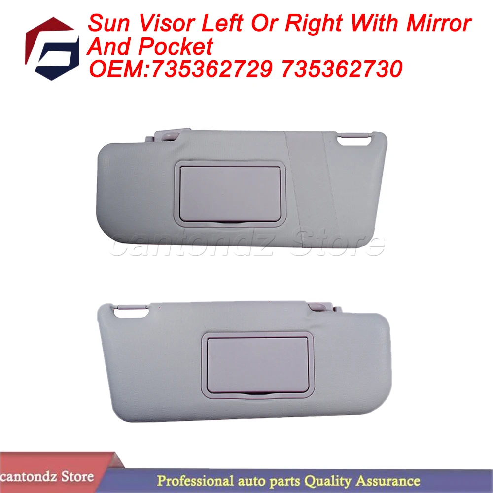 For Fiat Panda 169 MK2 2003-2011 Sun Visor Left Or Right With Mirror And Pocket 735362729 735362730