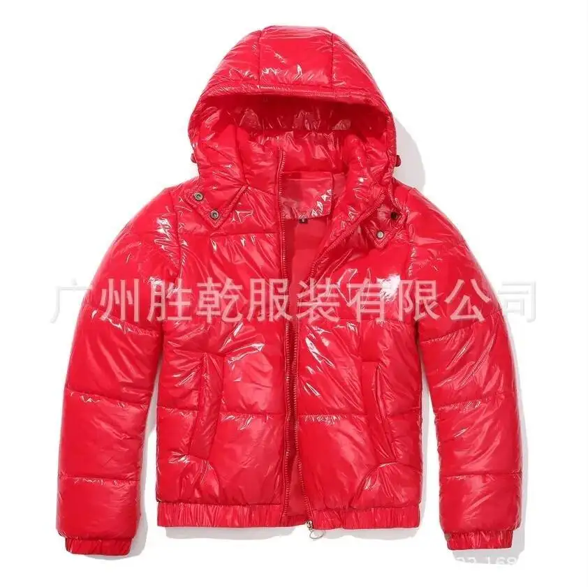 

Осеннее и новое зимнее хлопковое пальто с капюшоном, водостойкая модная глянцевая хлопковая куртка с длинными рукавами 20d покрытия для женщин