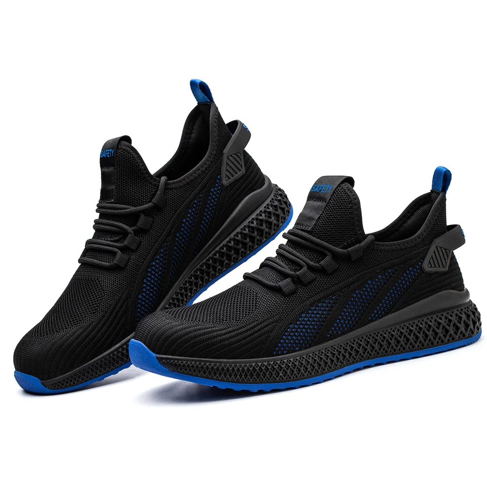 Anti-stab Safety Shoes Men Steel Toe Shoes Puncture Proof Breathable Work Safety Boots Man Construction Work Shoes Male Sneakers