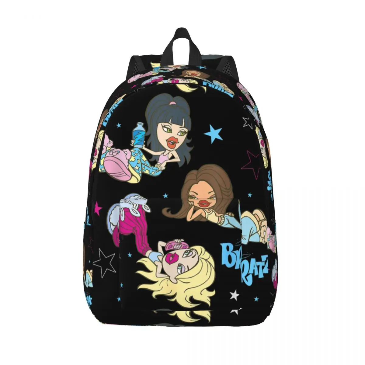 

Bratz Group Shot Slumber Party Backpack for Men Women Student Hiking Travel Daypack Laptop Computer Canvas Bags with Pocket