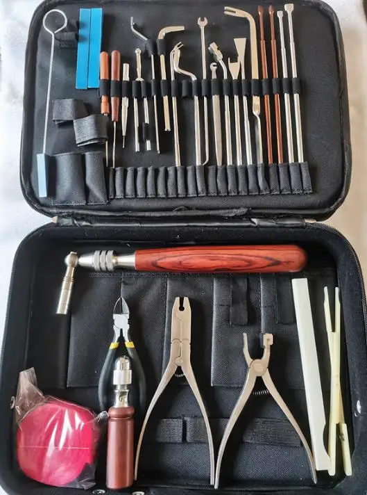 

Piano Tuning Tools Piano Maintenance Tools 28 Sets Of Tools Professional Maintenance And Finishing Tools