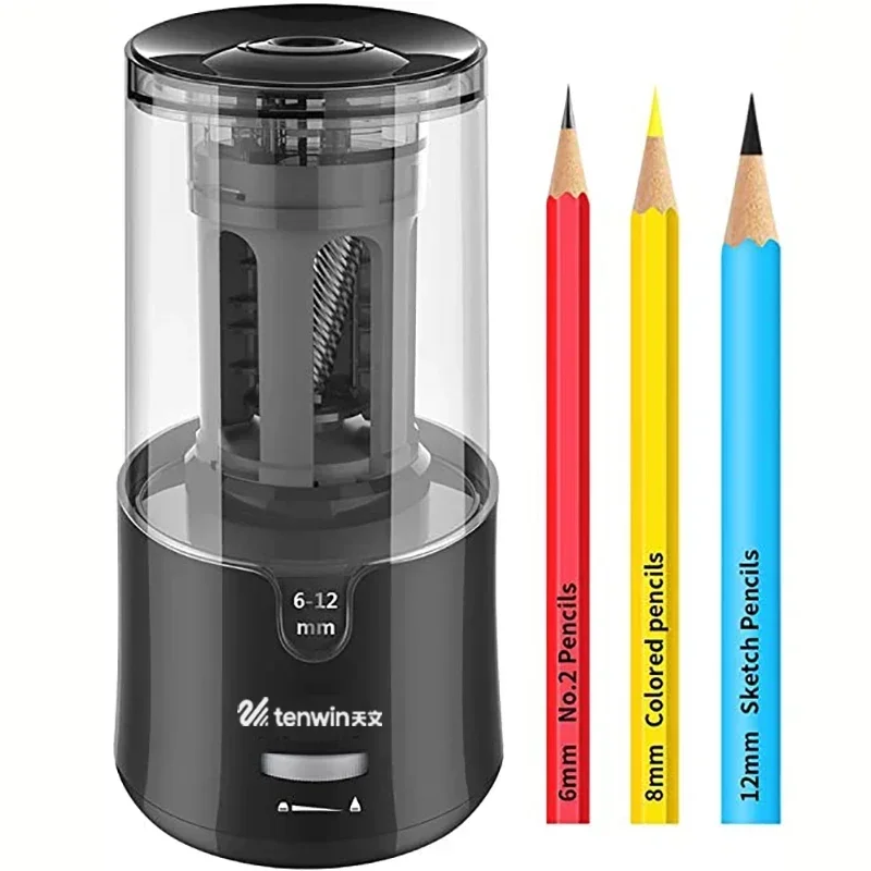 Automatic Electric Pencil Sharpener Large Heavy Duty for Colored Pencils Mechanical for Children Artists Stationery Cute School