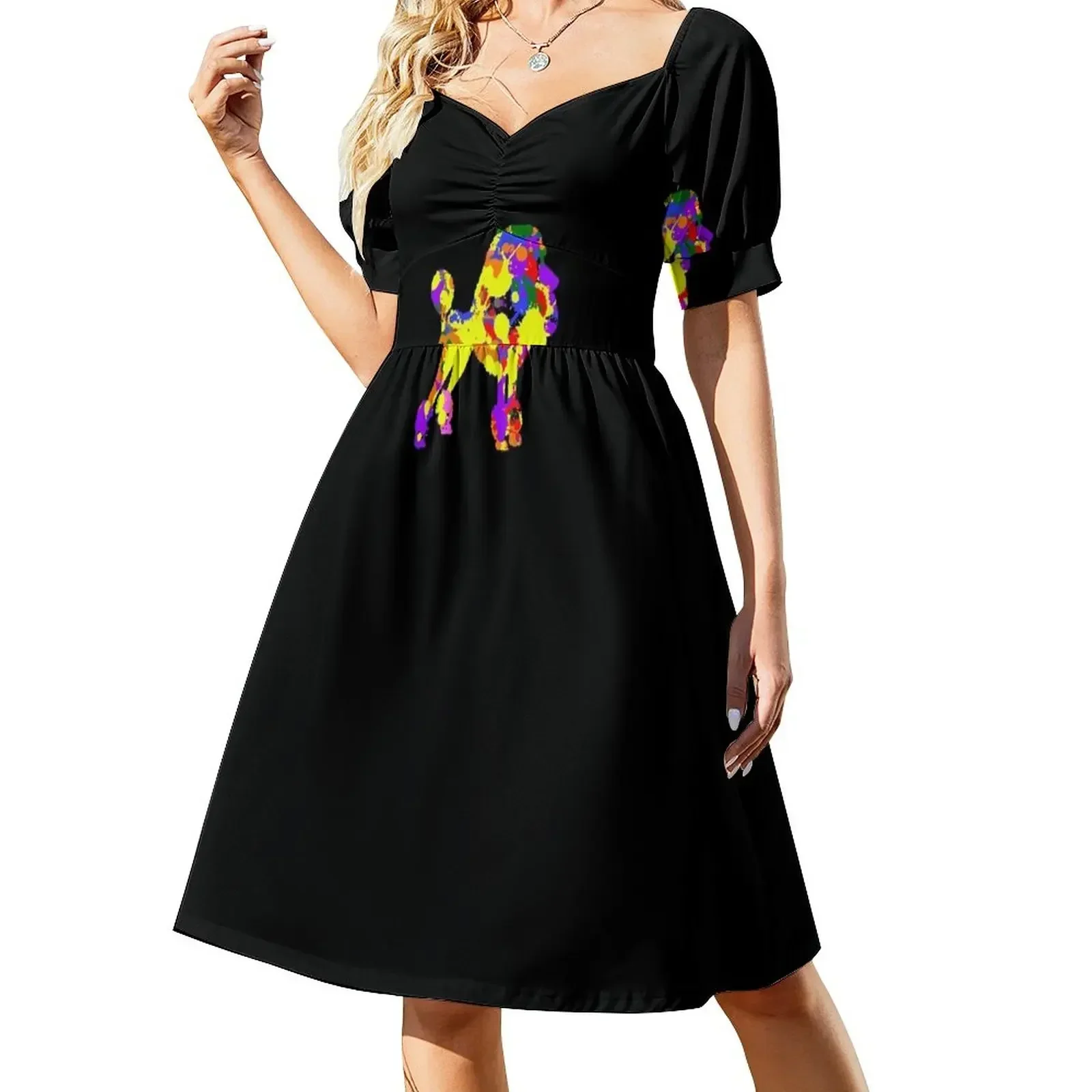 

Poodles Short-Sleeved Dress Woman dresses Dress woman prom dresses Women's dress