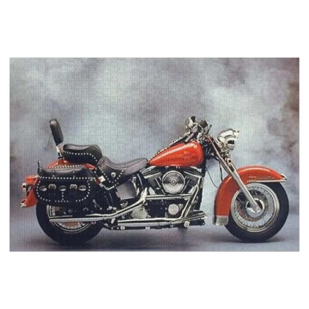 Red Vintage Motorcycle Road King Jigsaw Puzzle Customizeds For Kids Personalized For Kids Photo Puzzle