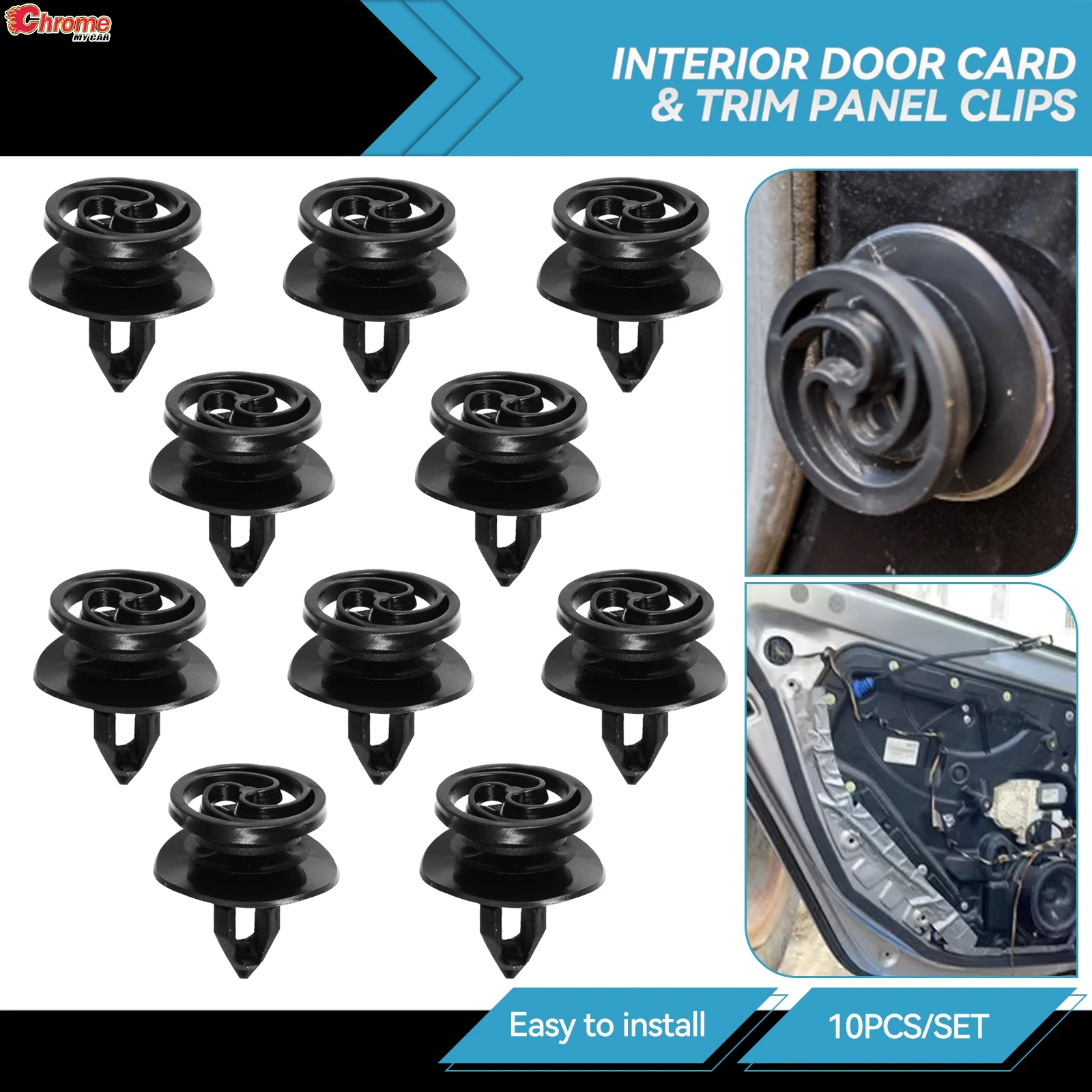 

10Pcs Interior Door Panel Trim Mounting Fastener Plastic Clips Retainer OEM#8E0 868 243 Fit for Audi A4 / A4 Quattro 2002 - 2008