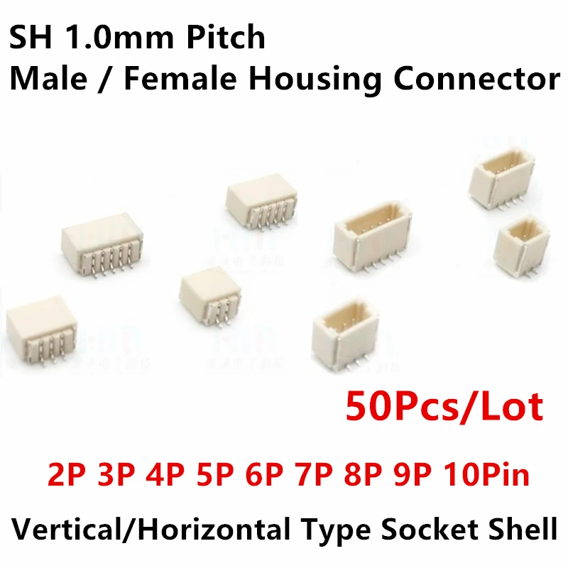 50Pcs Jst SH1.0 1.0… - image