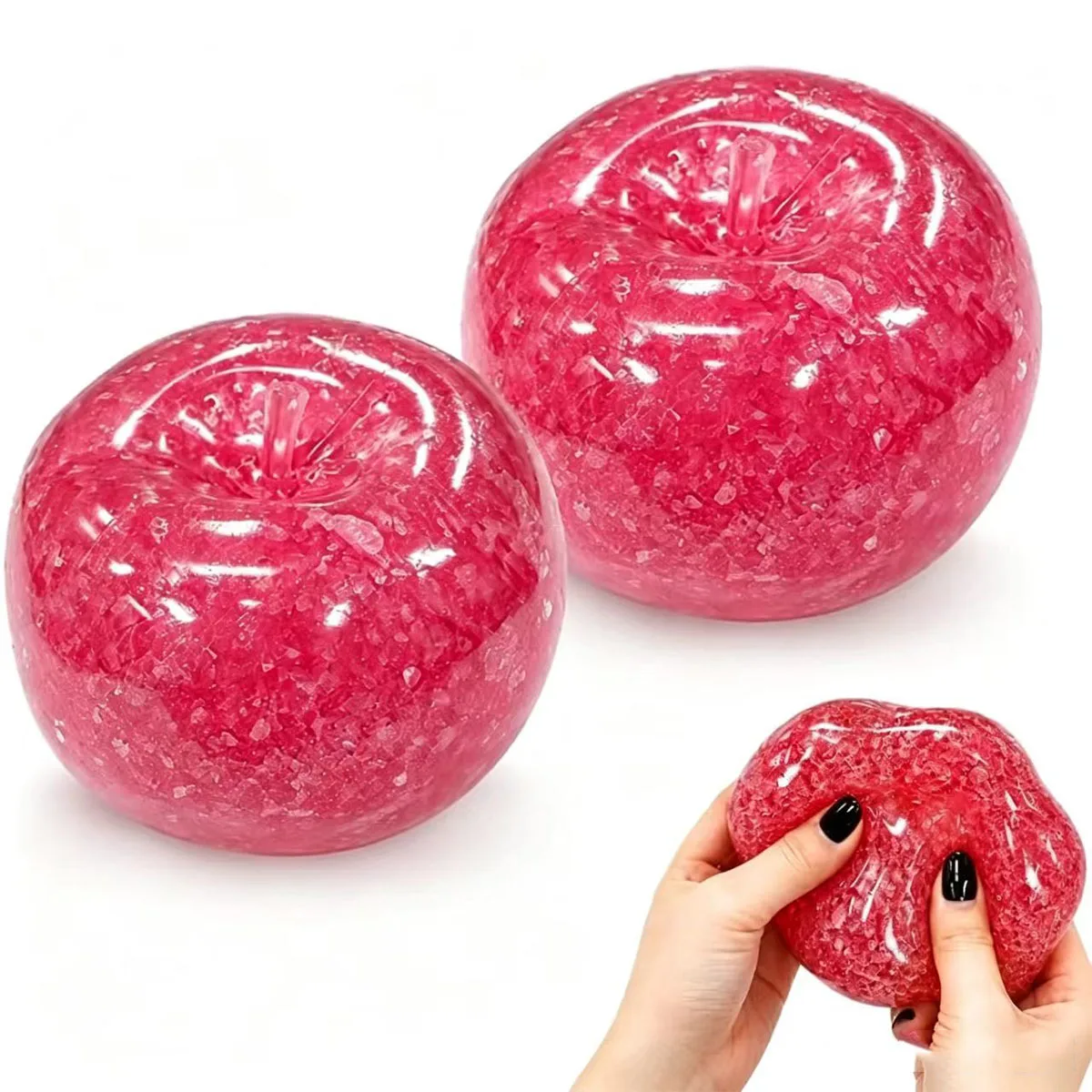 New Apple Slushie Squishy Fidget gift Crunchy Moldable Non-Bounce Sensory Stress Reliever Medium Grip Strength Slow Rising Gift