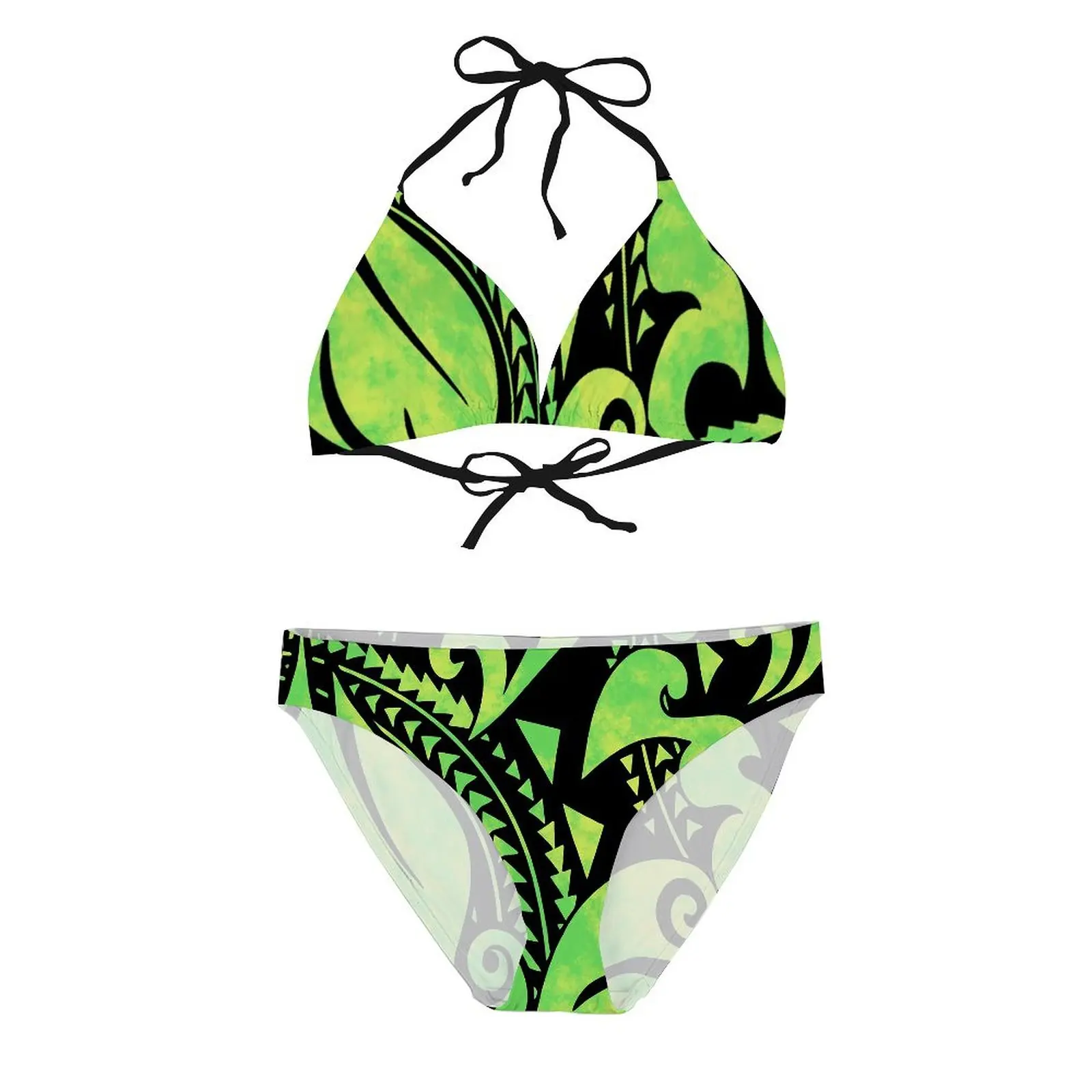 Resort Bikini Custom Seaside Swimsuit Polynesian Swimsuit Summer Party Bikini Pacific Island Art Bikini