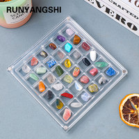 36pcs/box Mineral Rock Crystals Gift Box Gemstone Healing Energy Stone Collection Irregular Shape Natural Stone Specimen