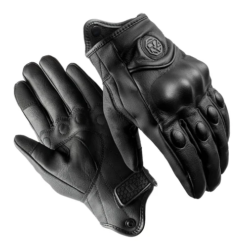 Imagen 2 del producto Guantes de motocicleta para hombre y mujer, guantes de cuero para ciclismo, Motor ATV M 2XL, protección para bicicleta, cuatro estaciones, primavera y otoño