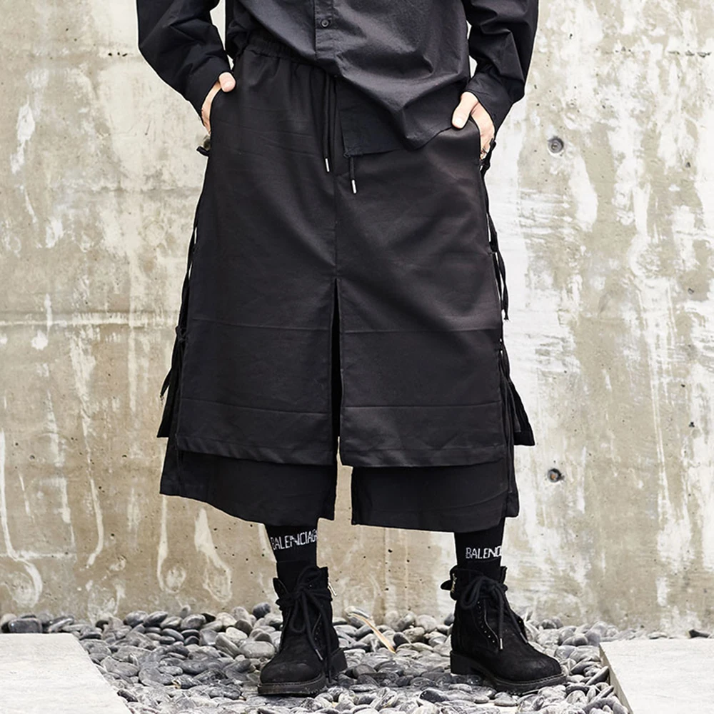 

XS-5XL Winter New Men's Wide-Leg Skirt Pants Unisex American Retro Fashion Trend High Street Loose Casual Niche Men's Bottoms