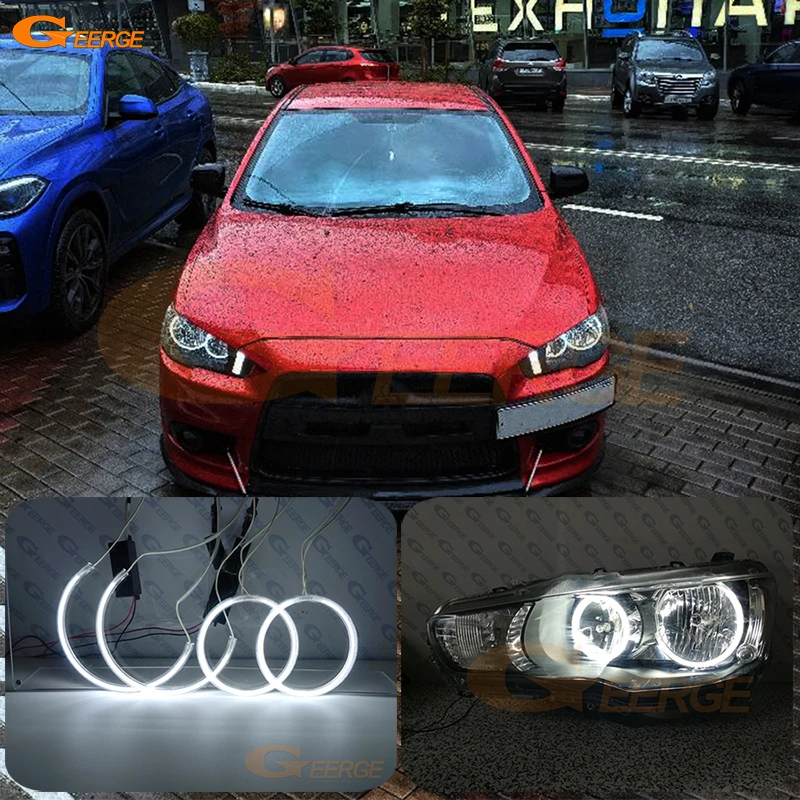 Excellent Ultra Bright CCFL Angel Eyes Halo Rings Kit Day Light For Mitsubishi Lancer 2008-2015 Halogen Headlight