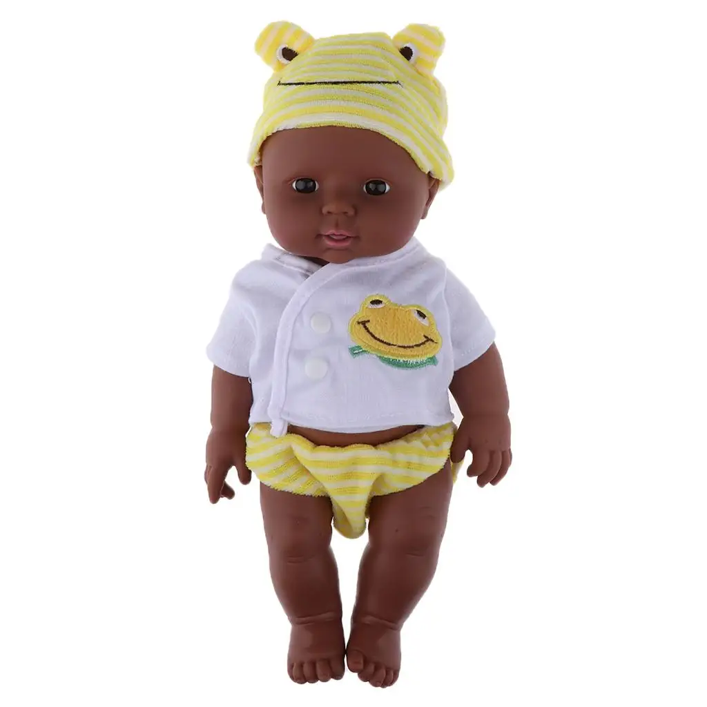 12inch African Black Dolls for Kids and Girl, Kids Birthday Gift, Yellow