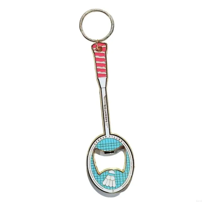 Elegant Badminton Inspires Beer Bottle Opener Keychain For Parties And Event 