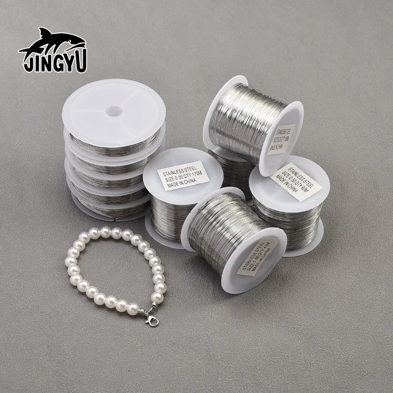 

Fishing Line Spool-Transparent/Durable Nylon Thread, 0.38-0.6mm Steel Wire Options, DIY Jewelry/Crafts Essentials (Economy Pack