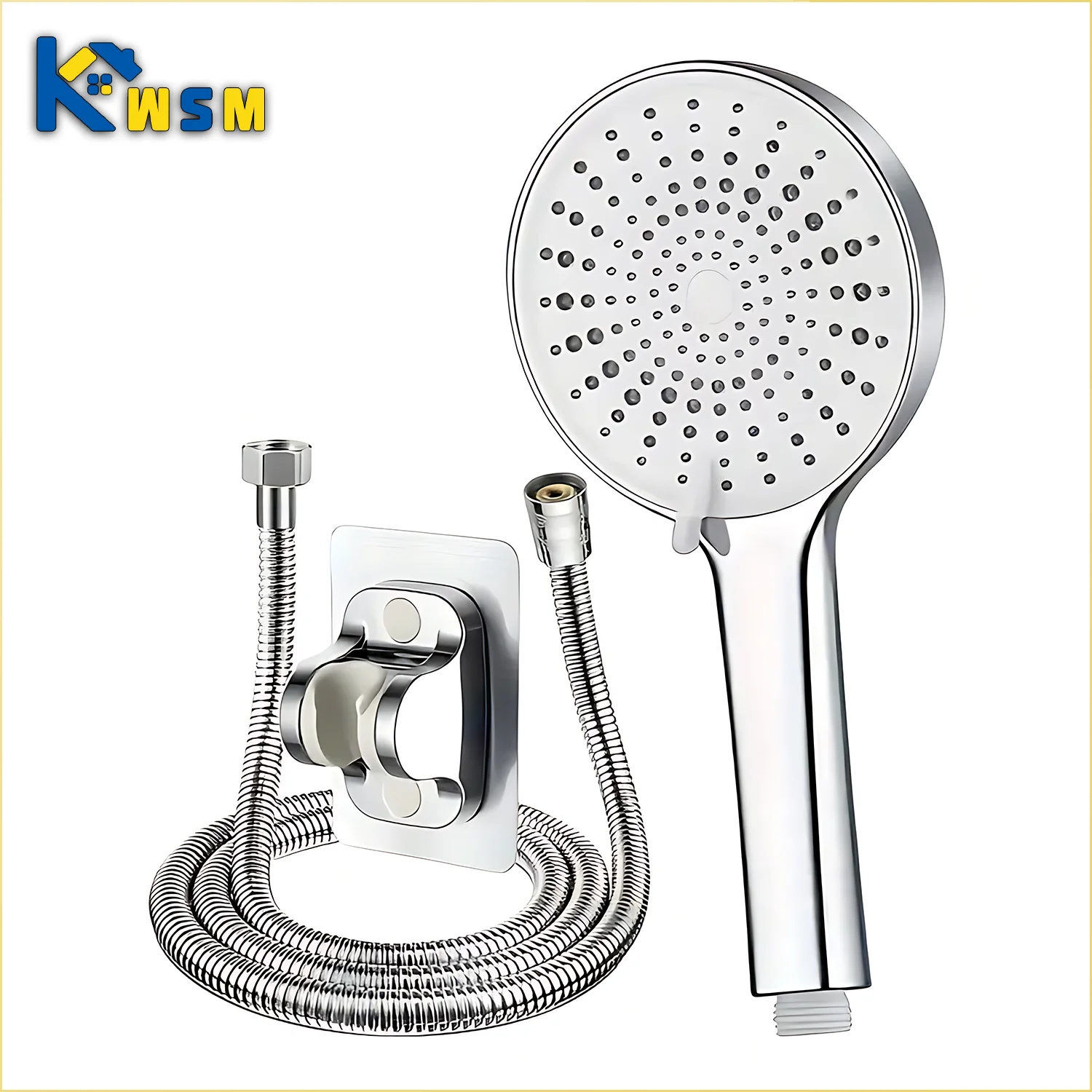 Large Panel Shower Head Pressurised Five-speed Adjustable Shower Bathroom Rain Shower Head Bathroom Shower Accessories