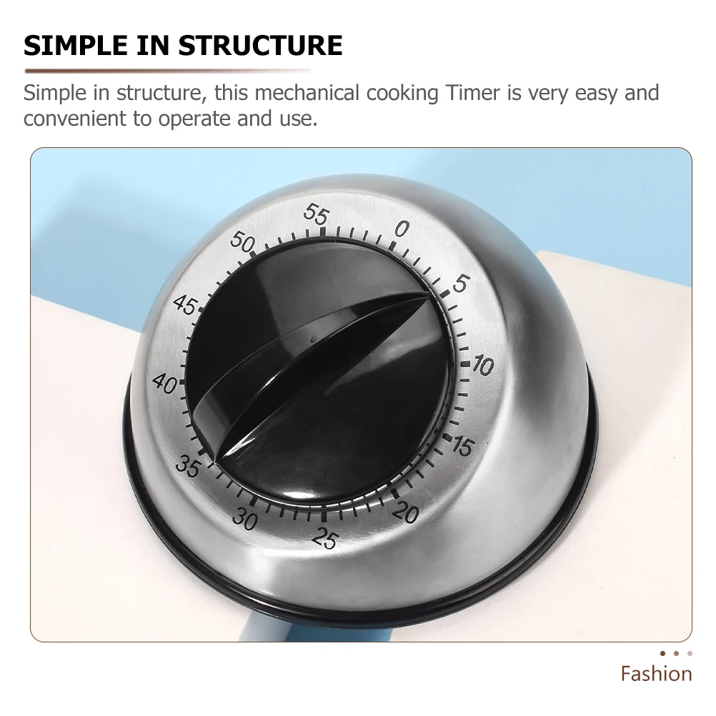 

Kitchen Cooking Mechanical Baking Countdown Reminder Stainless Steel Reusable Portable Egg Timer For Boiling Eggs Cooking Time