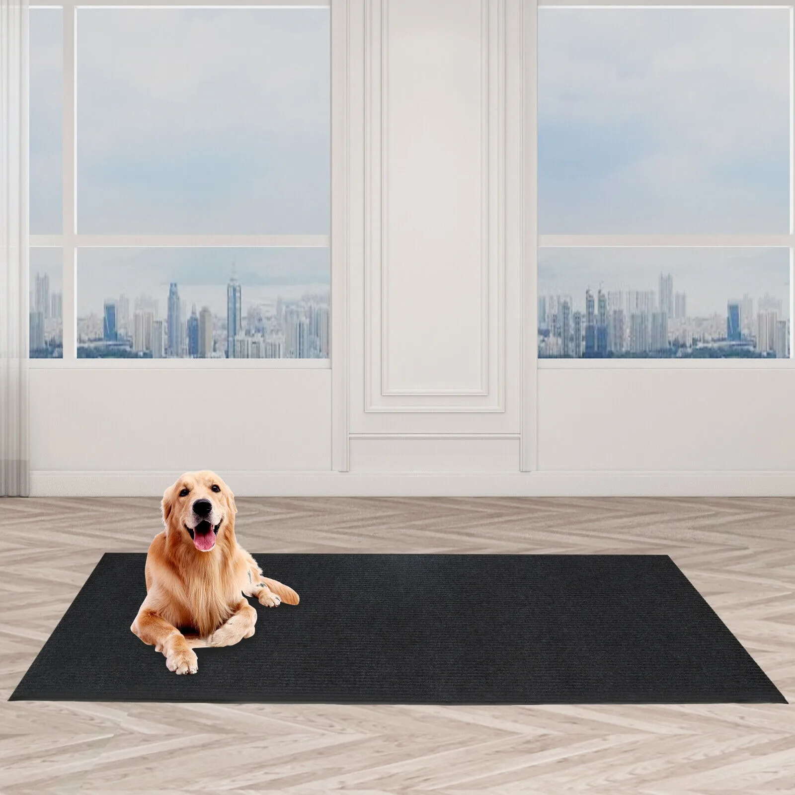 

US 3 'x 10' outdoor floor mat, commercial entrance, indoor rubber entrance carpet, anti slip-