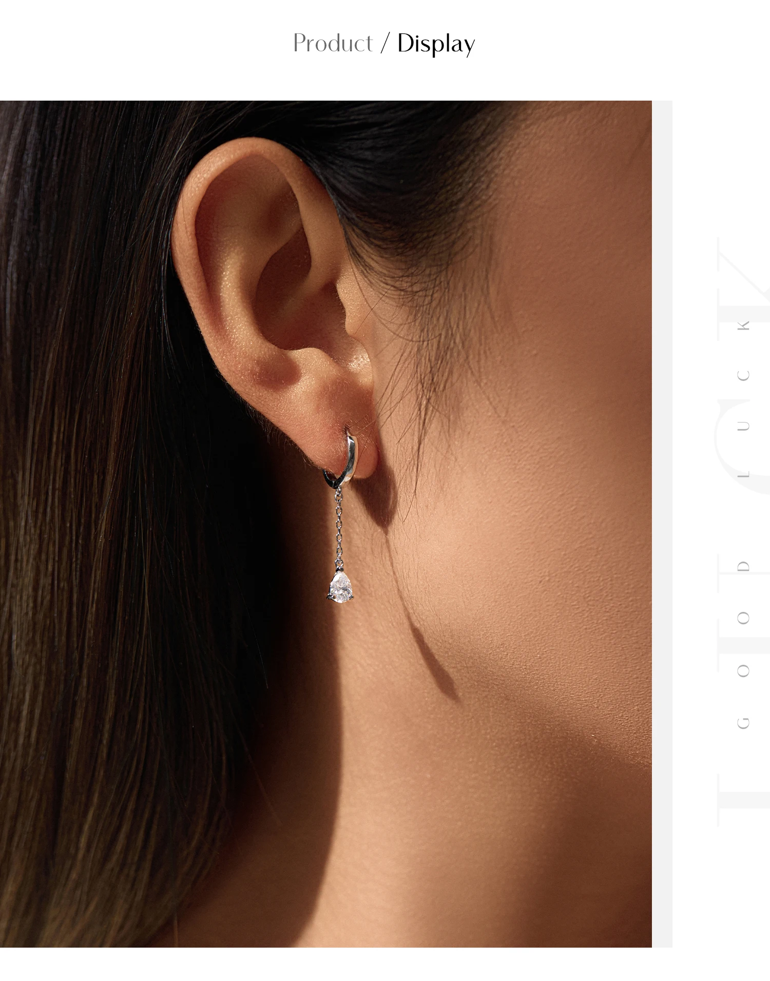 MODIAN 1 CT D Color Pear Cut Moissanite Drop Earrings 925 Sterling Silver Long Chain Lab Diamond Hoop Earrings Jewelry For Women