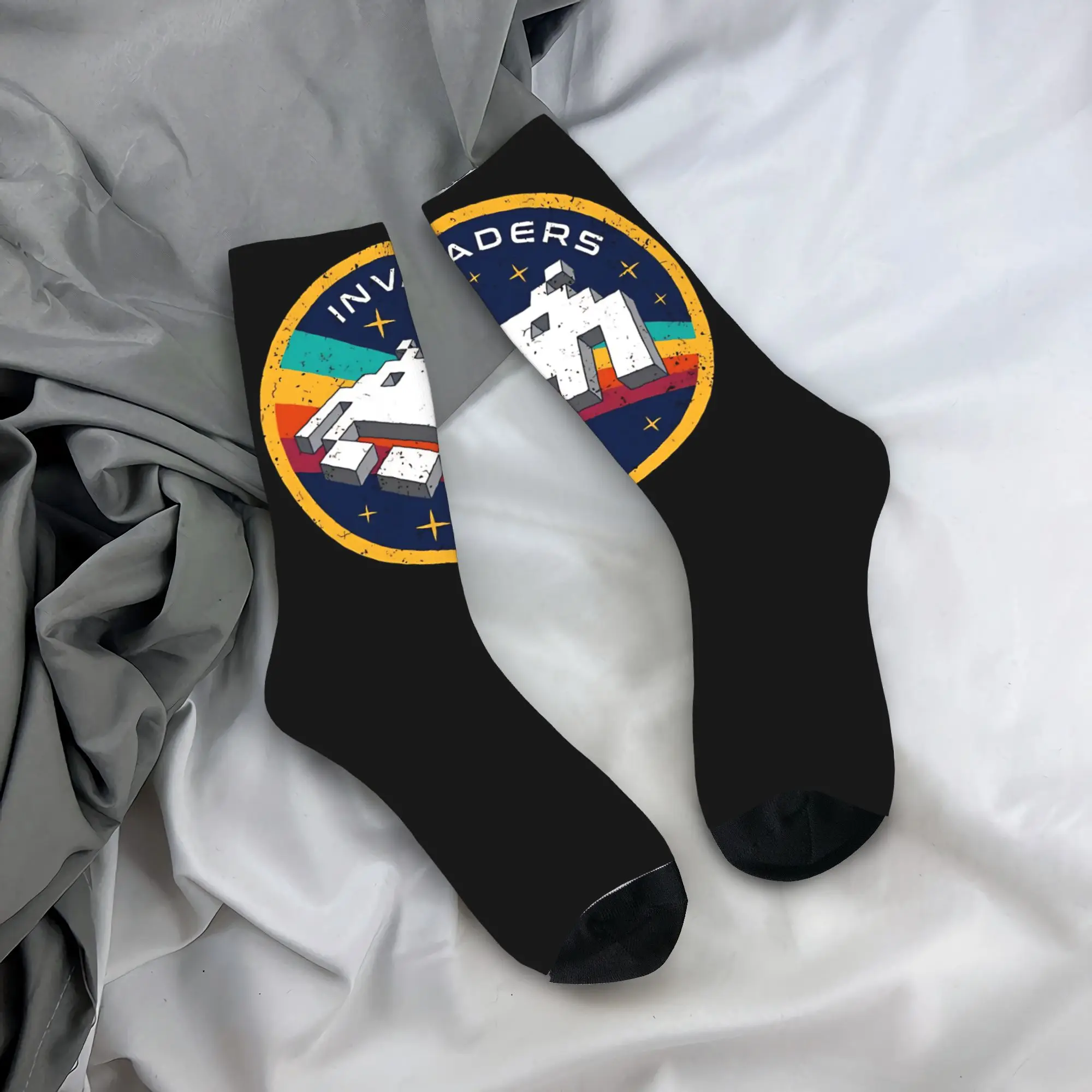 Invaders Lightweight  Socks Autumn Space Invaders Stockings Elegant Couple Soft Socks Design Running Non Slip Socks