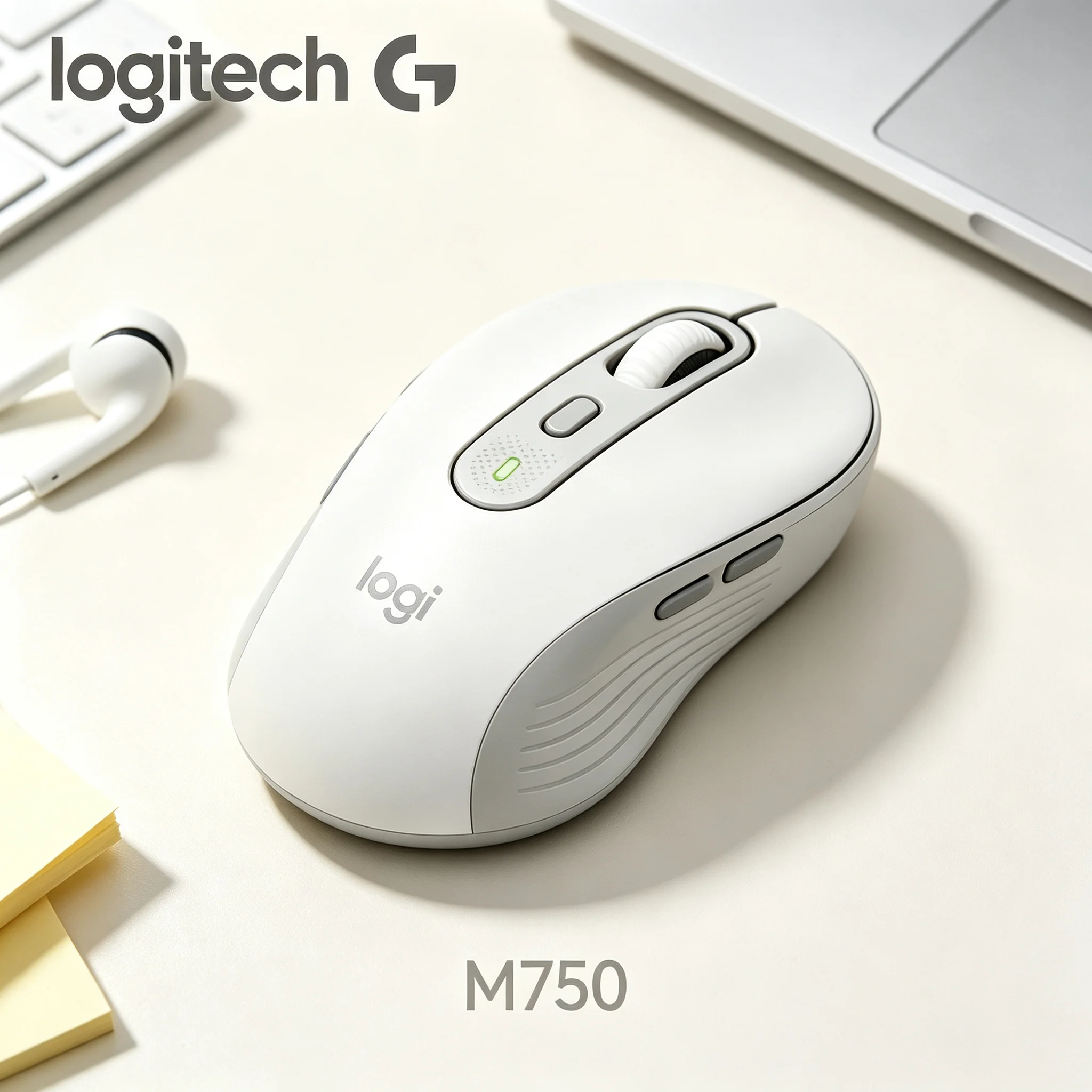 Logitech Signature M750 Wireless Mouse Stable Multi‑device Switching Mute Mice For Office Work Light Gaming