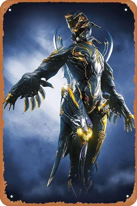 Warframe Zephyr Prime Warframe Retro Vintage Decorative Metal Tin Sign 8x12 Inch ALI sign